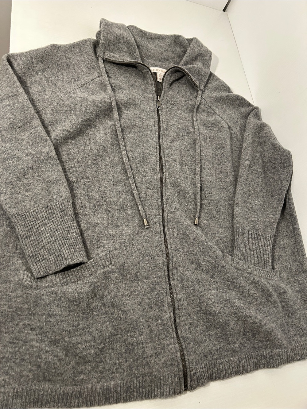 Women’s 100% wool full zip cardigan sweater large